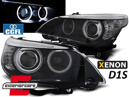 Prednje svjetla CCFL Angel Eyes Xenon (crna) / BMW serije 5 E60 E61 (2005-2007), LPBMC9