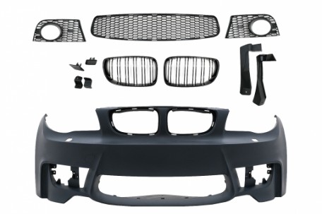 Prednji branik 1M dizajn (SRA) / BMW serije 1 E81 E82 E87 E88 (2004-2011), FBBME87M1WHWOP
