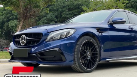 Prednji branik C63 AMG dizajn / Mercedes C-klasa W205 S205 A205 C205 (2014-2019) Limuzina T-Model Coupe Cabrio, FBMBW205CRL