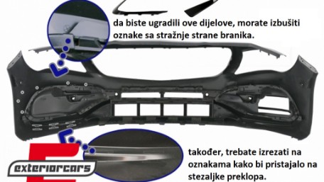 Prednji branik CLA45 AMG dizajn / Mercedes CLA W117 X117 (2013-2018), FBMBW117AMG