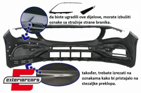 Prednji branik CLA45 AMG dizajn / Mercedes CLA W117 X117 (2013-2018), FBMBW117AMG