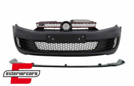 Prednji branik GTI dizajn & prednji nastavak branika (piano crna) / VW Golf VI 6 Hatchback Coupe (2008-2013), COFBVWG6GTIFBSPB