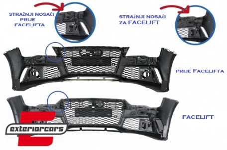 Prednji branik RS7 dizajn & prednji nastavak branika (Carbon) / Audi A7 4G (2010-2014), COFBAUA74GRSWOGRSC