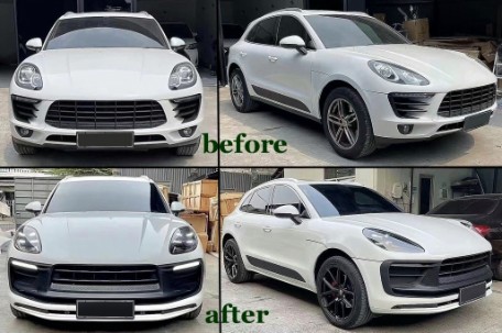 Prednji branik sa prednjim farovima za nadogradnju u GTS dizajn / Porsche Macan 95B (2014-2023), CBFPOMA95B