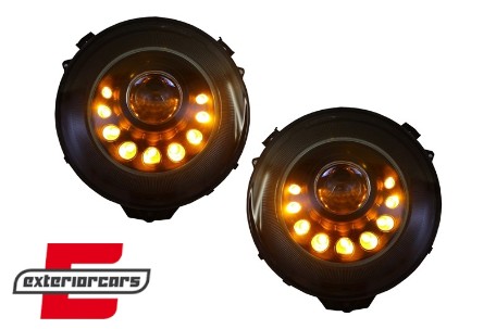 Prednji farovi Bi-Xenon LED Dinamički Sekvencijalni žmigavci M-look / Mercedes W463 G-klasa (2005-2017), HLMBW463OEMBFW