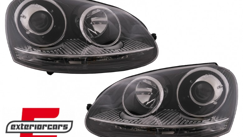 Prednji farovi GTI R32 Xenon look (chrome) / VW Golf 5 V Mk5 (2003-2007) Jetta (2005-2010), HLVWG5GTIC