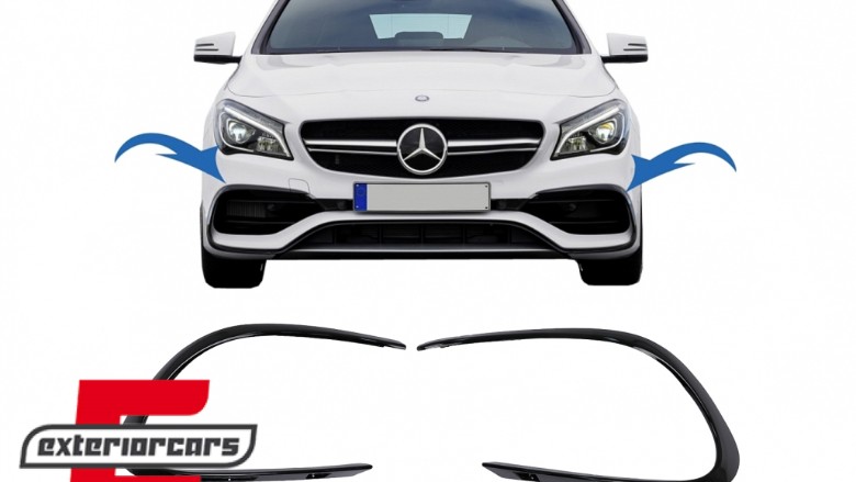 Prednji flapovi CLA45 AMG dizajn (piano crna) / Mercedes CLA W117 C117 X117 (2016-2018), FFOBW117