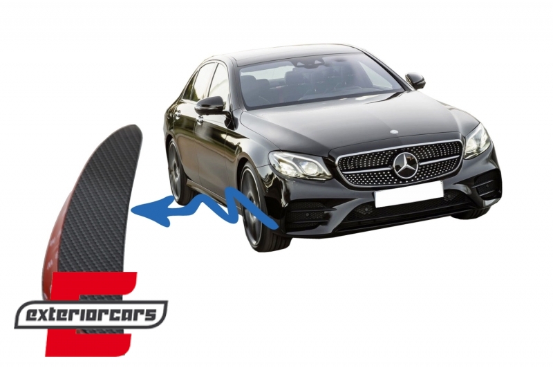 Prednji flapovi E43 E53 AMG dizajn (carbon look) / Mercedes W213 S213 C238 A238 (2016-2019), FFOCF