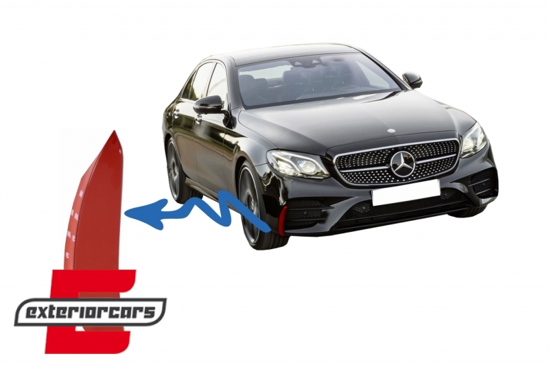 Prednji flapovi E53 AMG dizajn (crvena) / Mercedes E-klasa W213 S213 C238 A238 (2016-2019), FFOR