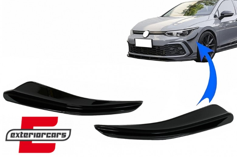 Prednji flapovi (piano crna) / VW Golf 8 Mk8 MQB GTI / R-Line (2020-), FBFOBG8GTIPB