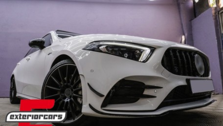 Prednji lip A35 AMG dizajn (piano crna) / MERCEDES A-klasa W177 V177 (04.2018-12.2022), FBLMBW177