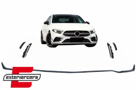 Prednji nastavak branika AMG dizajn (piano crna) / Mercedes A-klasa W177 V177 (04.2018-12.2022), GCP-SW-MB-064-GLS