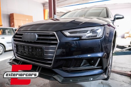 Prednji nastavak branika Carbon look / Audi A4 B9 8W S-Line (2016-2018), FBSAUA4B9ACF