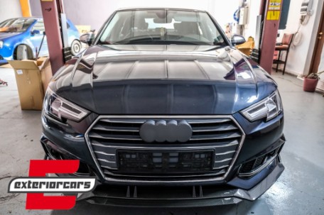 Prednji nastavak branika Carbon look / Audi A4 B9 8W S-Line (2016-2018), FBSAUA4B9ACF