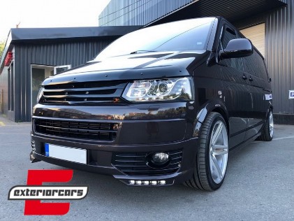 Prednji nastavak branika LED DRL Sportline dizajn / VW Transporter Multivan Caravelle T5 T5.1 Facelift (2010-2015), FBSVWT5B