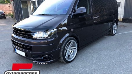 Prednji nastavak branika LED DRL Sportline dizajn / VW Transporter Multivan Caravelle T5 T5.1 Facelift (2010-2015), FBSVWT5B