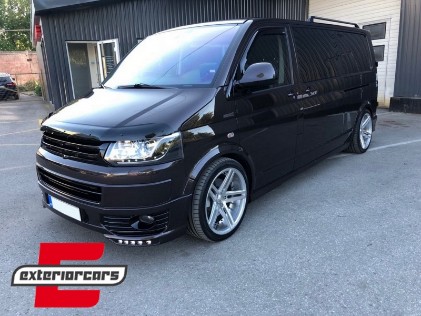 Prednji nastavak branika LED DRL Sportline dizajn / VW Transporter Multivan Caravelle T5 T5.1 Facelift (2010-2015), FBSVWT5B