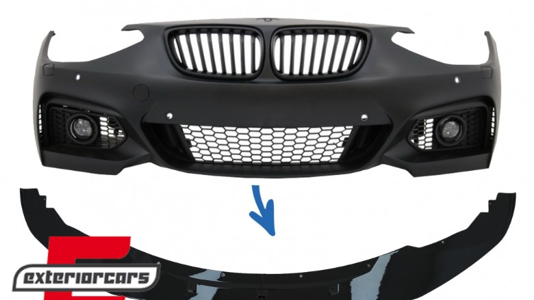 Prednji nastavak branika M-Performance dizajn (piano crna) / BMW serije 1 F20 F21 (2011-2014) serije 2 F22 F23 (2014-2021), FBSBMF20MP