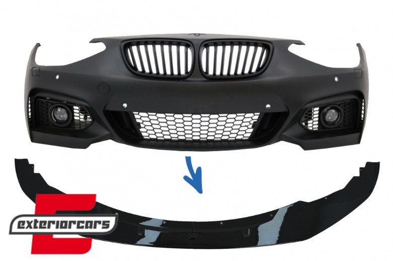 Prednji nastavak branika M-Performance dizajn (piano crna) / BMW serije 1 F20 F21 (2011-2014) serije 2 F22 F23 (2014-2021), FBSBMF20MP