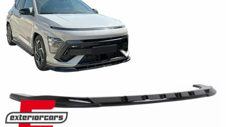 Prednji nastavak branika (piano crna) / Hyundai Kona N-Line Mk2 (2023-), FBSHYKMK2