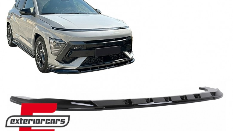 Prednji nastavak branika (piano crna) / Hyundai Kona N-Line Mk2 (2023-), FBSHYKMK2