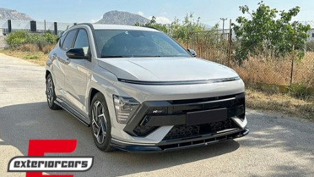 Prednji nastavak branika (piano crna) / Hyundai Kona N-Line Mk2 (2023-), FBSHYKMK2