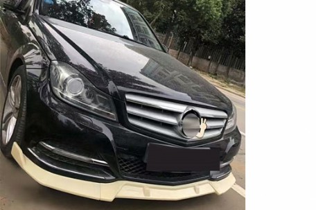 Prednji nastavak branika (piano crna) / Mercedes C-klasa W204 S204 C204 Facelift (2011-2015), FBSMBW204