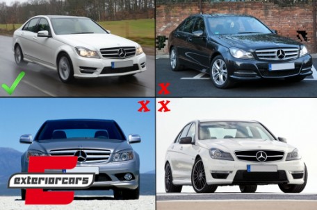 Prednji nastavak branika (piano crna) / Mercedes C-klasa W204 S204 C204 Sport Line (2011-2014), FBSPMBW204AMG