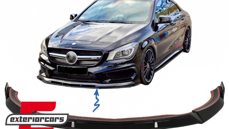 Prednji nastavak branika (piano crna) / MERCEDES CLA45 C117 X117 (2013-2016), FBSMBW117AMG