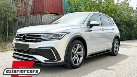 Prednji nastavak branika (piano crna) / VW Tiguan II Mk2 R / R Line Facelift (2020-2023), FBSVWTIRL