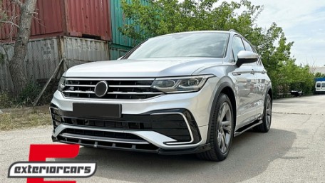 Prednji nastavak branika (piano crna) / VW Tiguan II Mk2 R / R Line Facelift (2020-2023), FBSVWTIRL