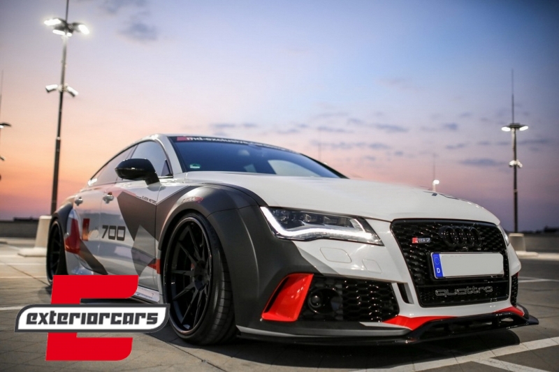 Prednji nastavak branika (pravi karbon) / Audi A7 RS7 4G (2010-2018), FBSAUA74GFRSC