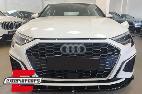Prednji nastavak branika RS3 dizajn (piano crna) / Audi A3 8Y S-Line S3 (2020-2024) Limuzina Sportback, FBSAUA38Y