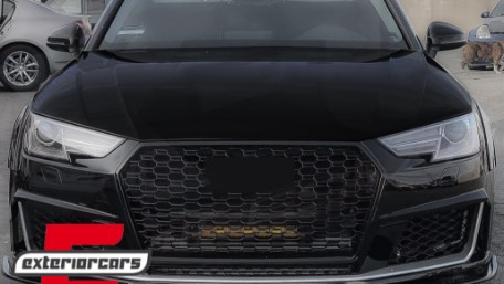 Prednji nastavak branika RS4 dizajn (piano crna) / Audi A4 B9 8W (2016-2018), FBSAUA4B9RSPB