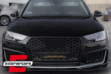 Prednji nastavak branika RS4 dizajn (piano crna) / Audi A4 B9 8W (2016-2018), FBSAUA4B9RSPB