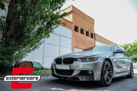 Prednji splitter M-Performance dizajn (carbon look) / BMW serije 3 F30 limuzina F31 karavan (2011-2019), FBSBMF30MPCFBT