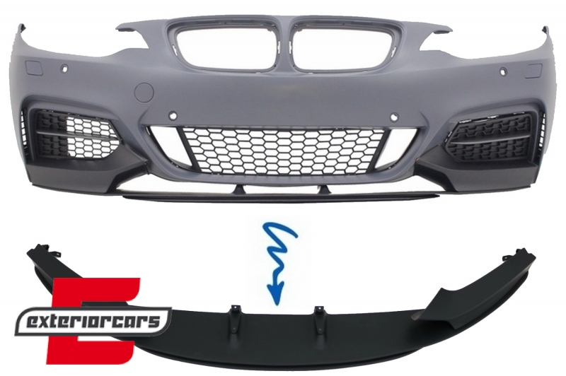 Prednji splitter M-Performance dizajn (mat crna) / BMW serije 2 F22 F23 (2013-2021) Coupe Cabrio, SPBM12