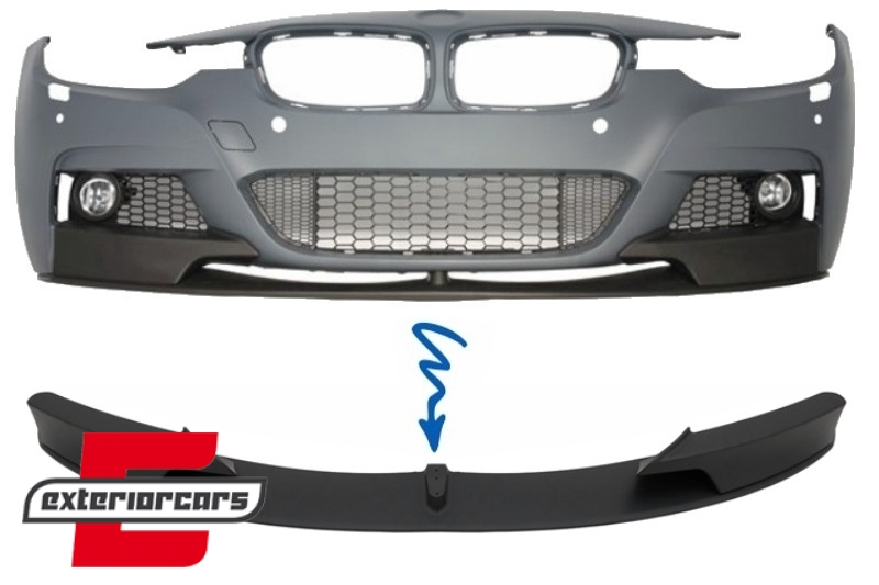 Prednji splitter M-Performance dizajn (mat crna) / BMW serije 3 F30 F31 (2011-2019), 40629