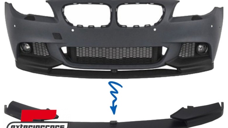Prednji splitter M-Performance dizajn (mat crna) / BMW serije 5 F10 F11 limuzina karavan (2011-2017), 5111303-2JOM