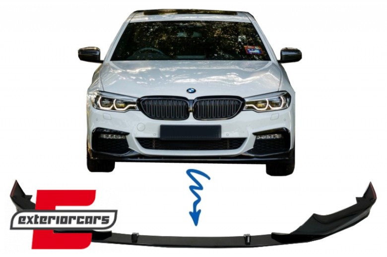 Prednji splitter M-Performance dizajn (piano crna) / BMW serije 5 G30 limuzina G31 karavan (2017-2019), 5111401-3JOM