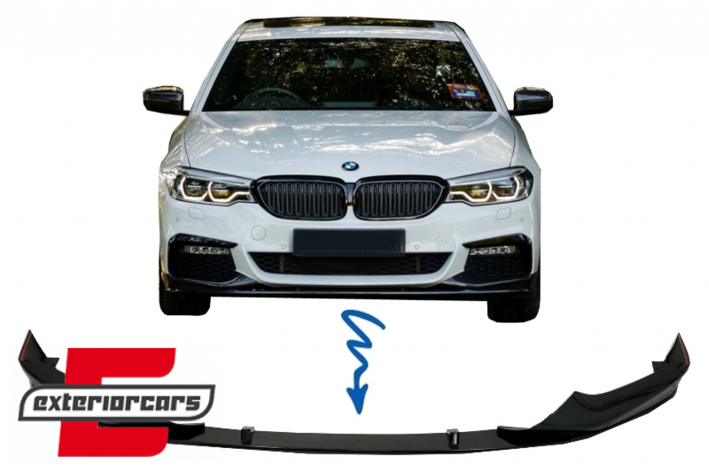 Prednji splitter M-Performance dizajn (piano crna) / BMW serije 5 G30 limuzina G31 karavan (2017-2019), 5111401-3JOM