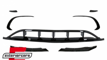 Prednji splitteri A45 AMG dizajn (piano crna) / Mercedes A-klasa W176 Facelift AMG Line (2015-2018), FBSPMBW176FAMG