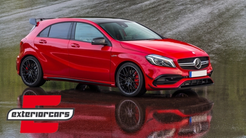 Prednji splitteri A45 AMG dizajn (piano crna) / Mercedes A-klasa W176 Facelift AMG Line (2015-2018), FBSPMBW176FAMG