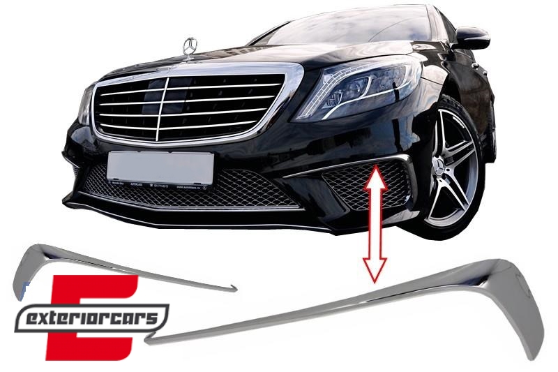 Prednji splitteri S65 AMG dizajn (chrome) / Mercedes S-klasa W222 (2013-06.2017), FBFLMBW222