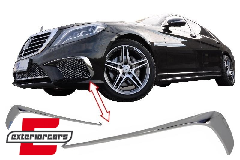 Prednji splitteri S65 AMG dizajn (chrome) / Mercedes S-klasa W222 (2013-06.2017), FBFLMBW222