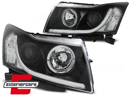 Prednji svjetla LED Angel Eyes DAYLINE dizajn (crna), LPCT08