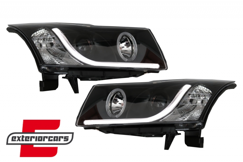 Prednji svjetla LED Angel Eyes DAYLINE dizajn (crna), LPCT08