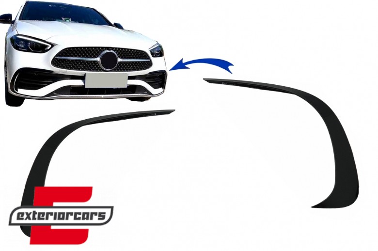 Splitteri prednjeg branika AERO dizajn (piano crna) / Mercedes C klasa W206 Sport Line (2021-), GCP-SW-MB-078