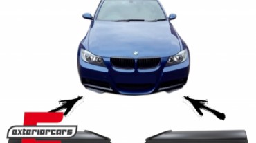 Splitteri za M paket branik (mat crna) / BMW serije 3 E90 E91 M paket (2005-2008), FLSBME90MT
