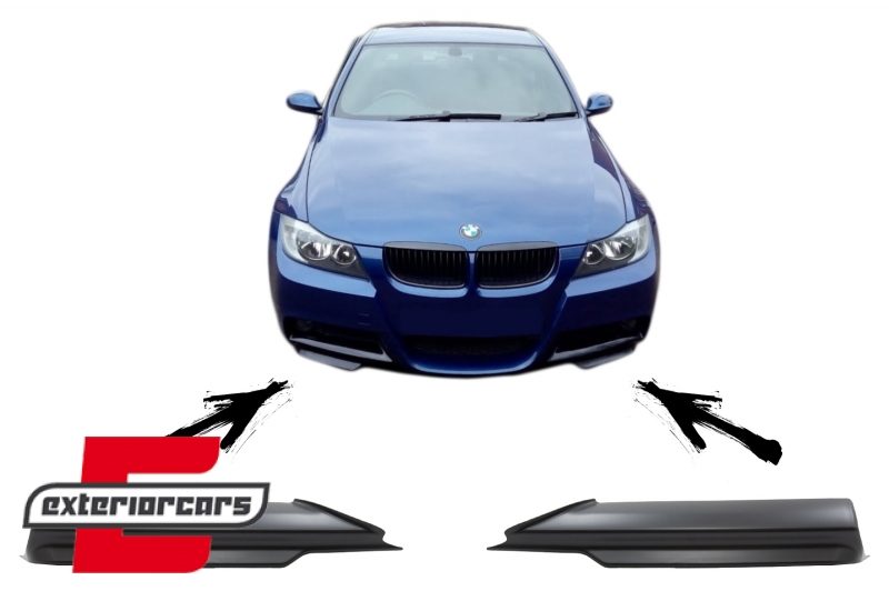 Splitteri za M paket branik (mat crna) / BMW serije 3 E90 E91 M paket (2005-2008), FLSBME90MT